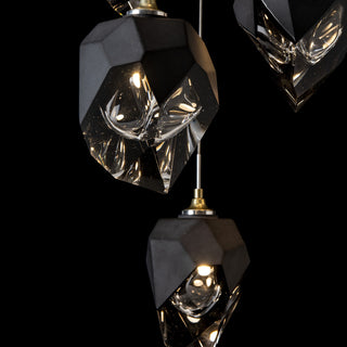 Chrysalis Chrysalis 9-Light Mixed Crystal Pendant in Modern Brass