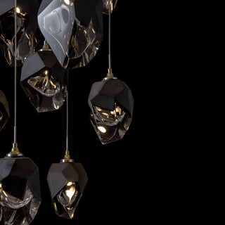 Chrysalis Chrysalis 9-Light Mixed Crystal Pendant in Modern Brass