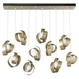 Riza Riza 10-Light Pendant in Modern Brass