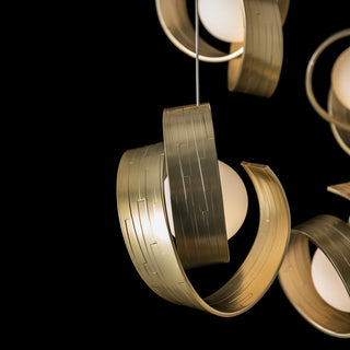 Riza Riza 10-Light Pendant in Modern Brass
