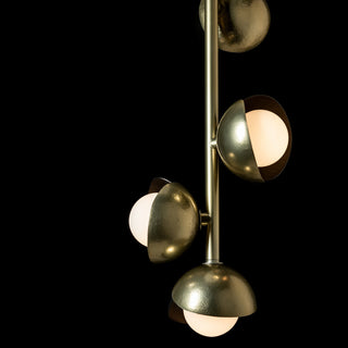 Brooklyn Brooklyn 4-Light Double Shade Vertical Pendant in Modern Brass