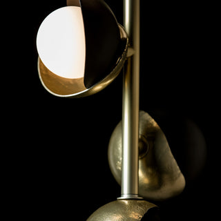 Brooklyn Brooklyn 4-Light Double Shade Vertical Pendant in Modern Brass