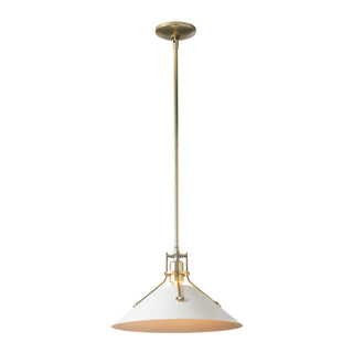 Henry Henry Medium Steel Shade Pendant in Modern Brass