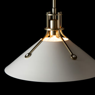 Henry Henry Medium Steel Shade Pendant in Modern Brass