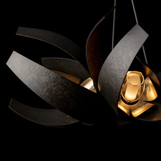 Corona Corona Brass Accent Pendant in Dark Smoke