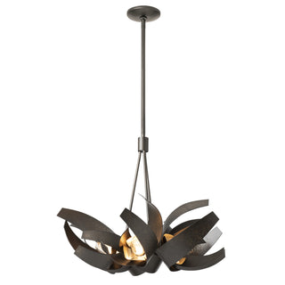 Corona Corona Brass Accent Pendant in Dark Smoke