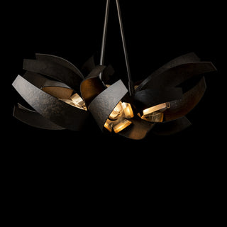 Corona Corona Brass Accent Pendant in Dark Smoke