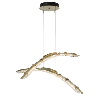 Glissade Glissade Double Large LED Pendant in Modern Brass