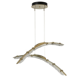 Glissade Glissade Double Large LED Pendant in Modern Brass