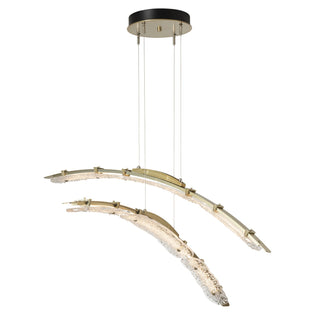 Glissade Glissade Double Large LED Pendant in Modern Brass