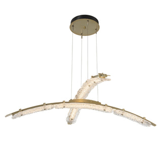 Glissade Glissade Double Large LED Pendant in Modern Brass