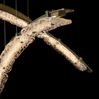 Glissade Glissade Double Large LED Pendant in Modern Brass