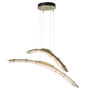 Glissade Glissade Double Large LED Pendant in Modern Brass
