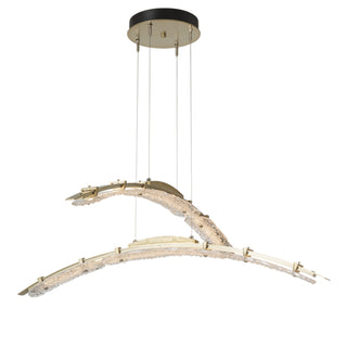 Glissade Glissade Double Large LED Pendant in Modern Brass
