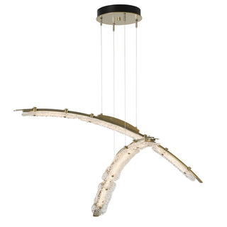 Glissade Glissade Double Large LED Pendant in Modern Brass