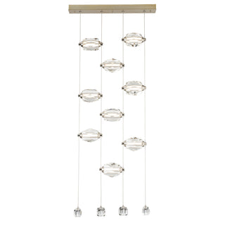 Gatsby Gatsby 9-Light LED Pendant in Modern Brass