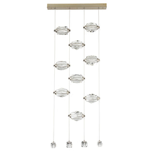Gatsby Gatsby 9-Light LED Pendant in Modern Brass