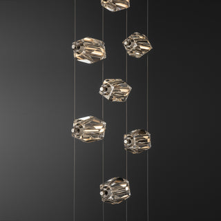 Gatsby Gatsby 9-Light LED Pendant in Modern Brass