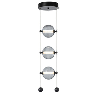 Abacus Abacus 3-Light LED Pendant in Black