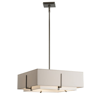 Exos Exos Square Double Shade Pendant in Dark Smoke