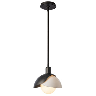 Brooklyn Brooklyn Double Shade Art Glass Mini Pendant in Oil Rubbed Bronze