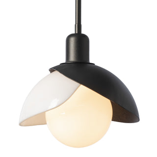 Brooklyn Brooklyn Double Shade Art Glass Mini Pendant in Oil Rubbed Bronze