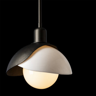 Brooklyn Brooklyn Double Shade Art Glass Mini Pendant in Oil Rubbed Bronze