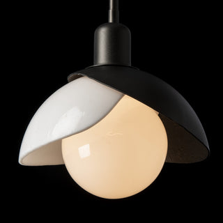 Brooklyn Brooklyn Double Shade Art Glass Mini Pendant in Oil Rubbed Bronze