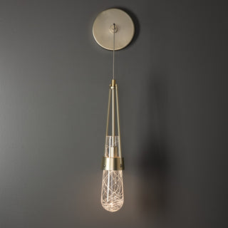 Link Link Blown Glass Low Voltage Sconce in Modern Brass