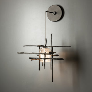 Tura Tura Seeded Glass Low Voltage Sconce in Oil Rubbed Bronze