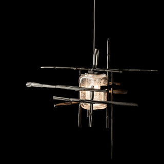Tura Tura Seeded Glass Low Voltage Sconce in Oil Rubbed Bronze