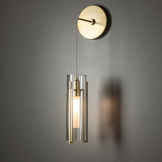 Exos Glass Exos Glass Mini Low Voltage Sconce in Modern Brass