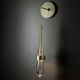 Link Link Clear Glass Low Voltage Sconce in Modern Brass