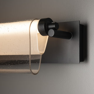 Draped Glass Draped Glass LED Bath Bar in Black