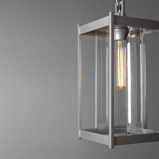 Cela Cela Large Outdoor Lantern in Coastal Burnished Steel