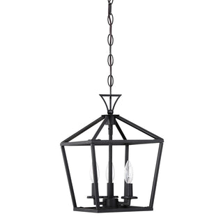 Townsend Three Light Pendant in Matte Black