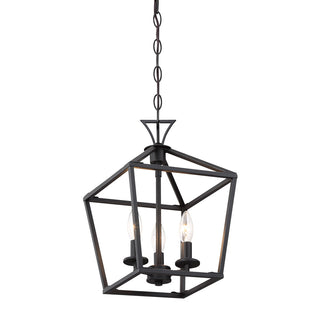 Townsend Three Light Pendant in Matte Black