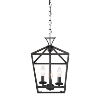 Townsend Three Light Pendant in Matte Black
