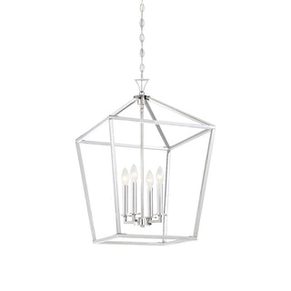 Townsend Four Light Pendant in Polished Nickel