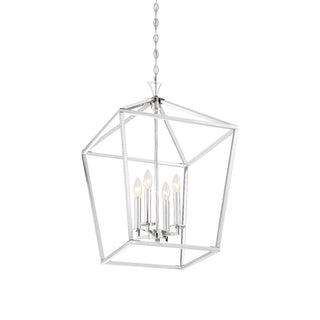 Townsend Four Light Pendant in Polished Nickel