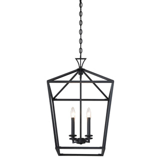 Townsend Four Light Pendant in Matte Black