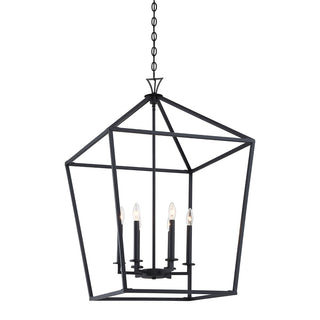Townsend Six Light Pendant in Matte Black