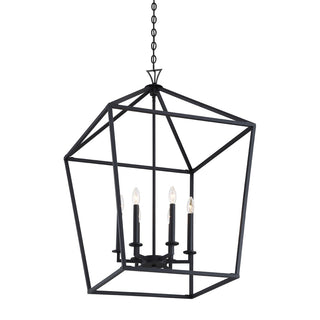 Townsend Six Light Pendant in Matte Black