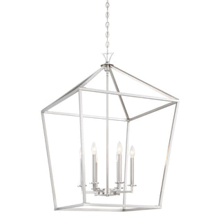 Townsend Six Light Pendant in Satin Nickel