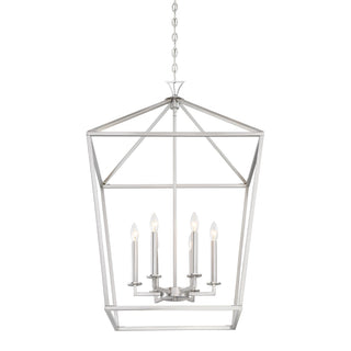 Townsend Six Light Pendant in Satin Nickel