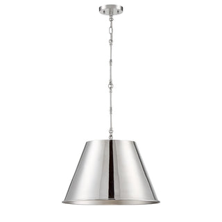 Alden One Light Pendant in Polished Nickel