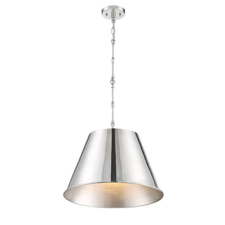 Alden One Light Pendant in Polished Nickel