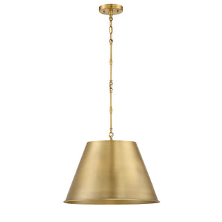 Alden One Light Pendant in Warm Brass
