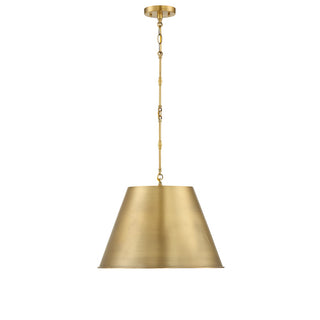 Alden One Light Pendant in Warm Brass
