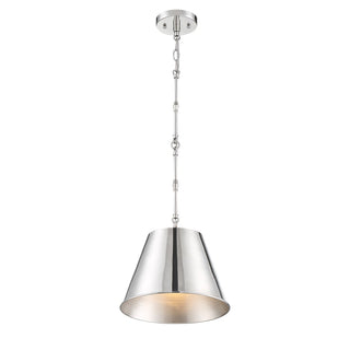 Alden One Light Pendant in Polished Nickel